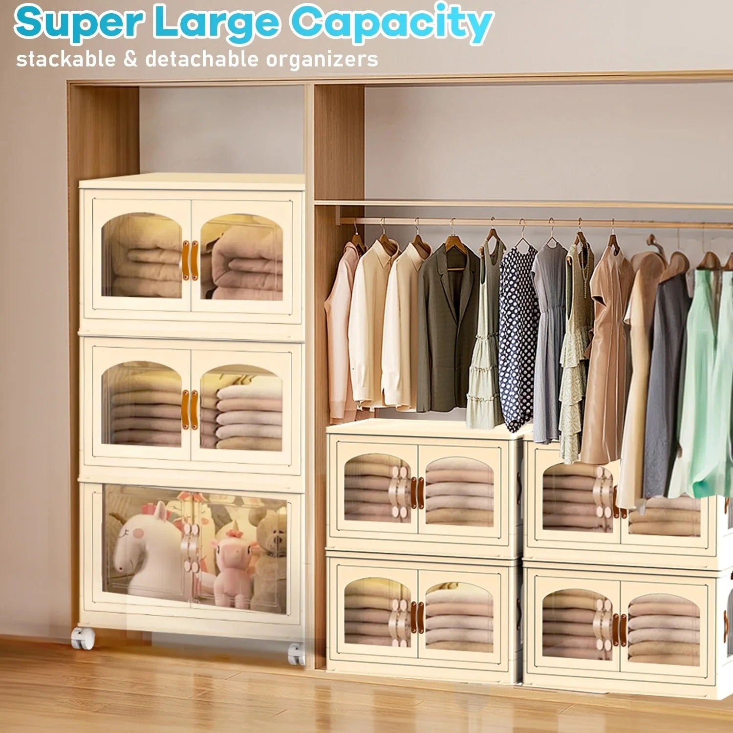 Keenstone Keenstone 3 Pack Large Storage Bins With Lids For Home, Dorm, Garage 3 Keenstone Keenstone 3 Pack Large Storage Bins With Lids For Home, Dorm, Garage - Image 3