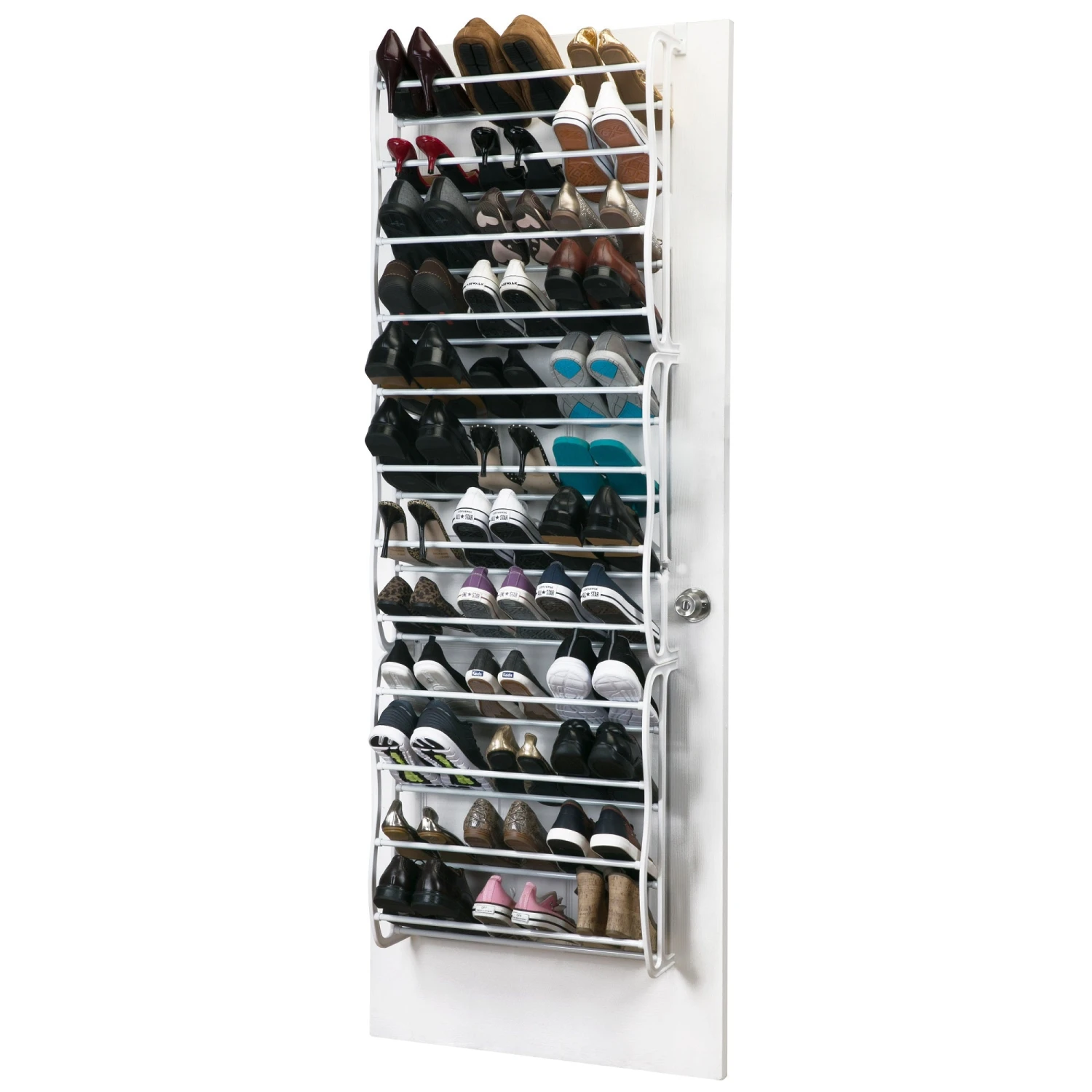 Mainstays Mainstays MS89-565-009-05 Over The Door Shoe Rack, 36 Pair, White 1 Mainstays Mainstays MS89-565-009-05 Over The Door Shoe Rack, 36 Pair, White