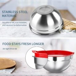 TINANA TINANA Stainless Steel Mixing Bowls Set - 7PCS Metal Nesting, Size 7, 4.5, 3, 2, 1.5, 1, 0.7 QT Multicolor 8 TINANA TINANA Stainless Steel Mixing Bowls Set - 7PCS Metal Nesting, Size 7, 4.5, 3, 2, 1.5, 1, 0.7 QT Multicolor -Digitopia Deals Store 608c639f402e46c9afcec6c58a77cfca