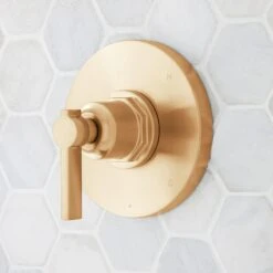 Signature Hardware Greyfield Pressure Balance Shower Valve Trim - Brushed Gold