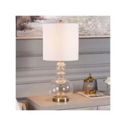 Collective Design By Stylecraft Collective Design By Stylecraft Glass Gourd Table Lamp TL211517JCDS - CLEAR GLASS ONE SIZE -Digitopia Deals Store 6255053391b64a38aafde267a2e79cd2