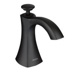 Moen Moen S3948BL Transitional Deck Mounted Kitchen Soap Dispenser, Matte Black