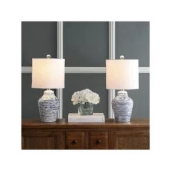 Safavieh Safavieh 21" Maxton 2-Pc. Table Lamp - BLUE ONE SIZE -Digitopia Deals Store 694e5993e2384ee8b610bd33351a0897