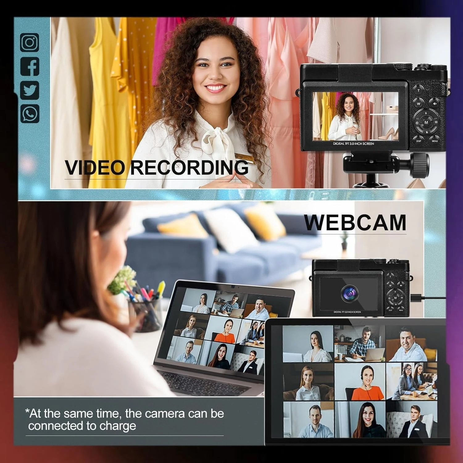 NBD NBD Digital Camera 4K Video Camera HD Vlogging Camera With 16x Zoom Compact Camera ( 56 MP ) 2 NBD NBD Digital Camera 4K Video Camera HD Vlogging Camera With 16x Zoom Compact Camera ( 56 MP ) - Image 2