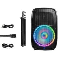 ION Audio ION Audio TOTALPAGLOWMAXXNA Total PA Glow Max- High-Power Bluetooth Speaker System With Lights - Black
