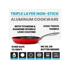 GRANITESTONE Granitestone 10-Pc. Nonstick Pots And Pans Cookware Set - RED ONE SIZE -Digitopia Deals Store 6ece612fce0945d4929b7898c9ad9ba3