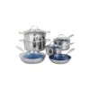 GRANITESTONE Granitestone Stainless Steel Blue 10-Pc. Cookware Set - BLUE ONE SIZE