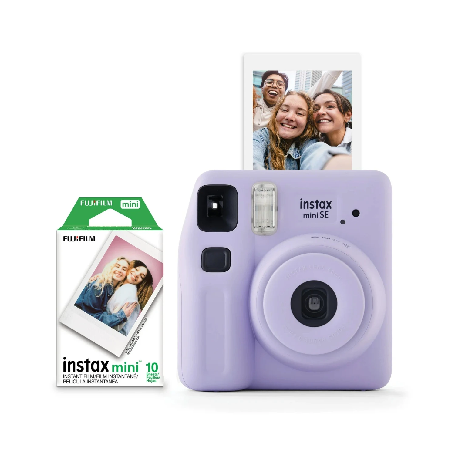 Fujifilm Fujifilm 600023856 Instax Mini SE Instant Camera With Bonus 10 Pack Mini Film, Lavender 4.9MP 4 Fujifilm Fujifilm 600023856 Instax Mini SE Instant Camera With Bonus 10 Pack Mini Film, Lavender 4.9MP - Image 4