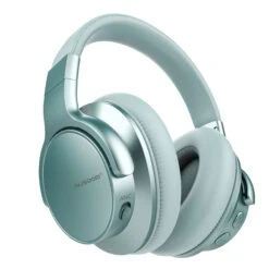 Ausdom Ausdom E7-MG Active Noise Cancelling Wireless Over Ear Bluetooth 5.0 Headsets With Mic, Mint Green