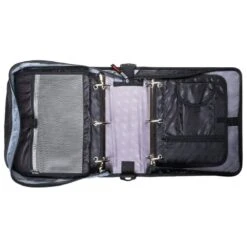 CASE IT Case It DUAL-301-BLK 2.0, Two 2" D-Ring Zip Binder, 4"Capacity, Black