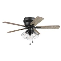 Better Homes & Gardens Better Homes & Gardens BHS400010482014 42 Matte Black Indoor Ceiling Fan With Lights 5 Blades Pull Chain Control & Reverse Airflow