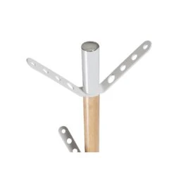 Honey Can Do Honey Can Do White/Natural Modern Standing Coat Rack GAR-09526 - WHITE ONE SIZE -Digitopia Deals Store 75d695927ef041ada166c4755997bb76