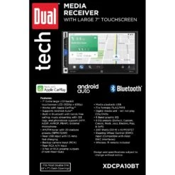 Dual Electronics Dual Electronics XDCPA10BT LED Multimedia Touch Screen 7 Inch Double DIN Car Stereo Apple CarPlay Android Auto -Digitopia Deals Store 75e3918f13364b769ac21cd4832c8491