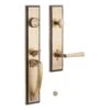 Signature Hardware Signature Hardware 552085AB MNG-EXTR-5002- Brass Entry Door Set - No Backset - Left Hand - Antique Brass