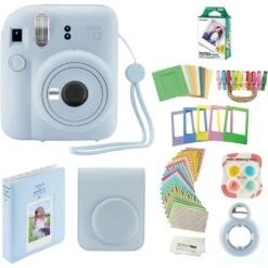 Fujifilm Fujifilm Instax Mini 12 Instant Camera With Case, Pastel Blue 4.9MP