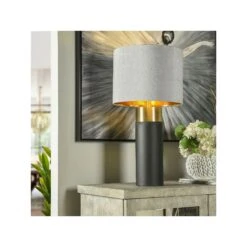 Collective Design By Stylecraft Collective Design By Stylecraft Black Cement And Brass Table Lamp TL332559JCADS - MATTE STONE BLACK ONE SIZE -Digitopia Deals Store 7f8563beee08445e9dce3e139a5127a7