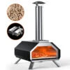 KingChii KingChii HOPO 13A Multi-Fuel Pizza Oven With Gas Burner, Portable 13" Wood Fired And Gas Powered Pizza Maker With Foldable Legs For Outdoor Patio Garden