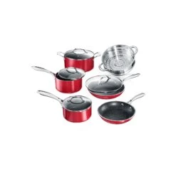 GRANITESTONE Granitestone 10-Pc. Nonstick Pots And Pans Cookware Set - RED ONE SIZE