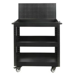WORKPRO WORKPRO Rolling Service Utility Cart With Steel Pegboard Storage, Tool Cart