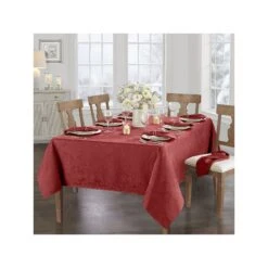 Elrene Home Fashions Elrene Home Fashions Caiden Elegance Tablecloth - RED ONE SIZE