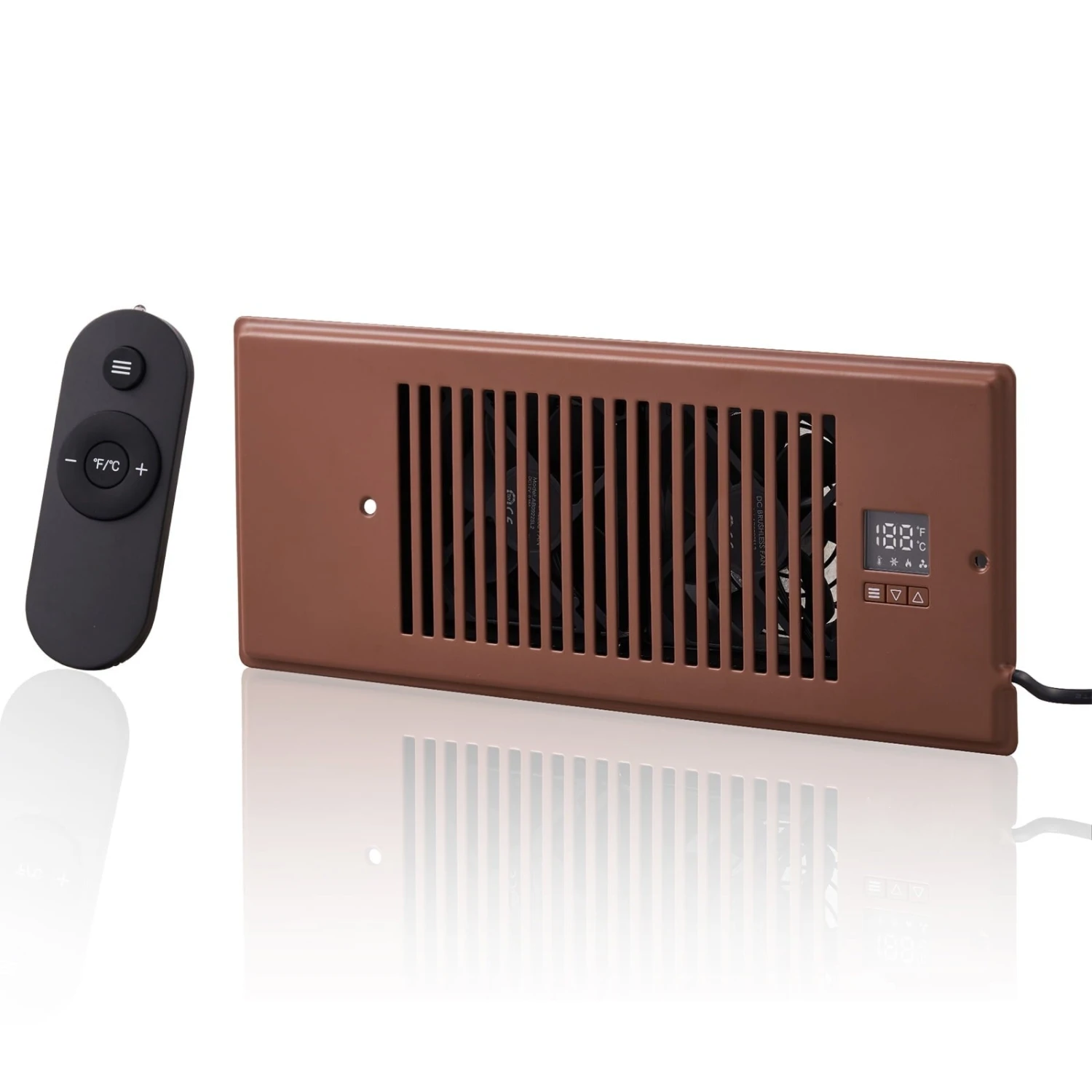 BENTISM Bentism ZCZTQFSZ410INLO5BV519 4 X 10" Quiet Smart Register Vent With Thermostat Control Booster Fan, Brown 1 BENTISM Bentism ZCZTQFSZ410INLO5BV519 4 X 10" Quiet Smart Register Vent With Thermostat Control Booster Fan, Brown