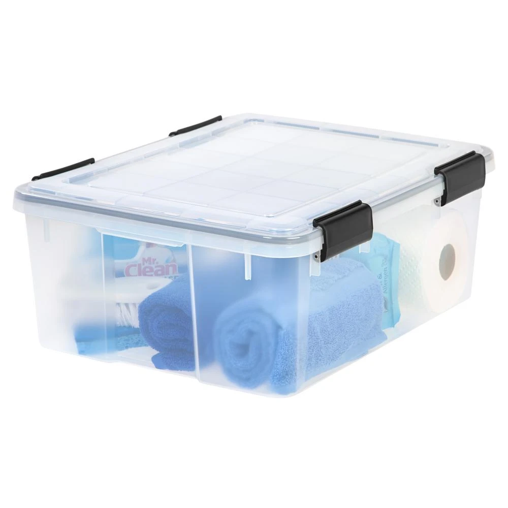 IRIS USA, Inc IRIS 30-Quart Weathertight Storage Box, Clear 2 IRIS USA, Inc IRIS 30-Quart Weathertight Storage Box, Clear - Image 2