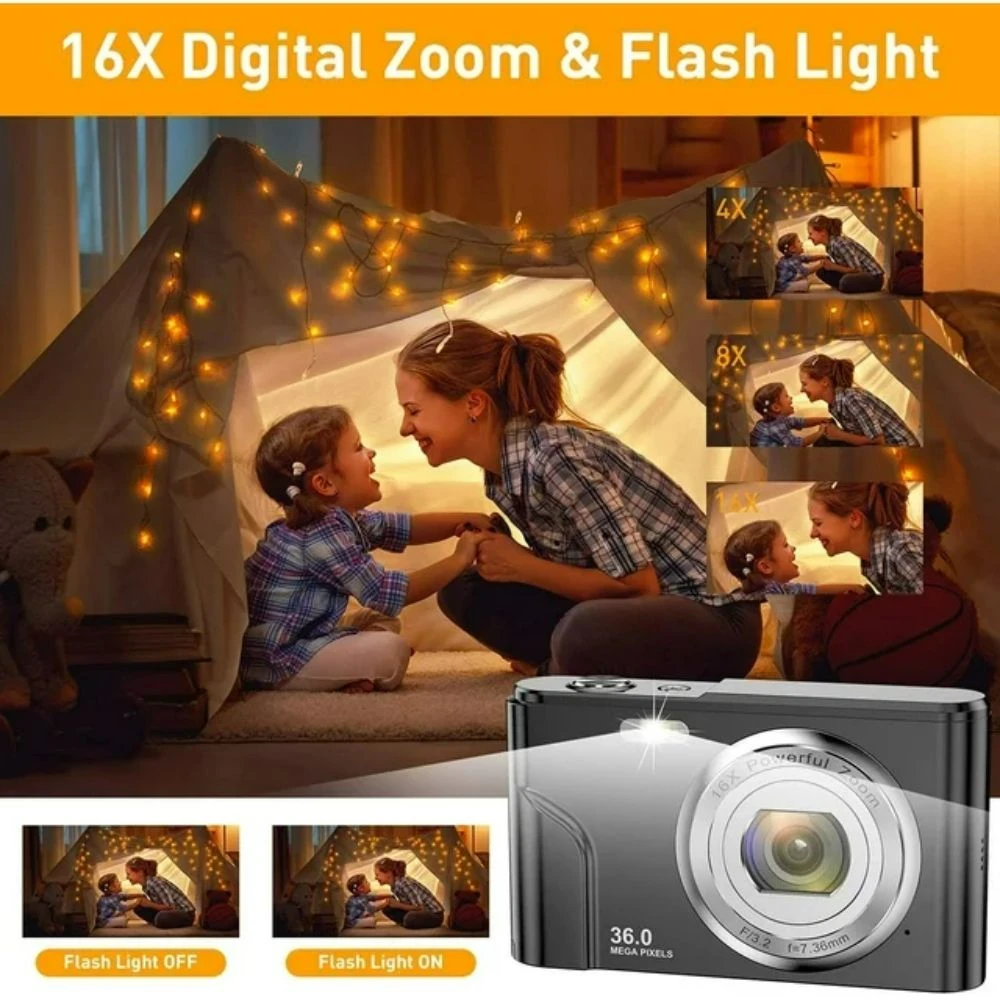 ACTITOP ACTITOP DC311L-BLACK Kids' Digital Camera Black (36MP) 2 ACTITOP ACTITOP DC311L-BLACK Kids' Digital Camera Black (36MP) - Image 2