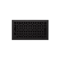 Signature Hardware Signature Hardware FR1275.614.BLK Appert Steel Floor Register, Black 6" X 14" (7-1/4" X 15-3/8" Overall)