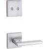 Kwikset Kwikset 973HFLSQT-26D Halifax Lever Non-Turning Dummy Interior Pack With Square Rose For Handlesets, Satin Chrome