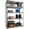 G-Rack G-Rack Garage Shelving Units: 71" H X 47" L X 24" W - 1 Bay - Grey - 5 Tier Unit | 400LB Load Weight Per Tier