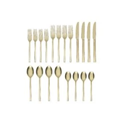 Oneida Oneida Allay Champagne 20-Pc. Flatware Set - METALLIC ONE SIZE -Digitopia Deals Store 97afa1142eed409898cbc9a899a8a6da