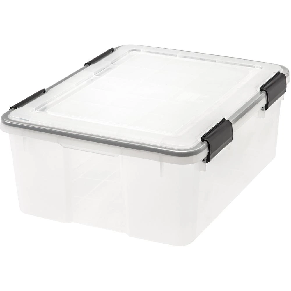 IRIS USA, Inc IRIS 30-Quart Weathertight Storage Box, Clear 1 IRIS USA, Inc IRIS 30-Quart Weathertight Storage Box, Clear
