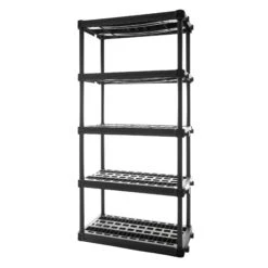 Plano Plano PLA9618SB 5-Shelf Heavy Duty Plastic Storage Shelves, 73"x36"x18"