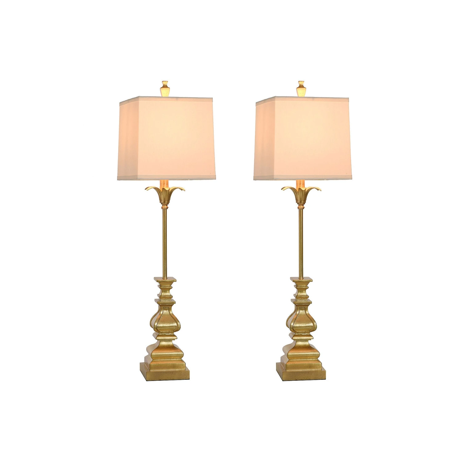 StyleCraft Stylecraft 33.5" Silanti 2-Pc. Lamp Set - GOLD ONE SIZE 2 StyleCraft Stylecraft 33.5" Silanti 2-Pc. Lamp Set - GOLD ONE SIZE - Image 2