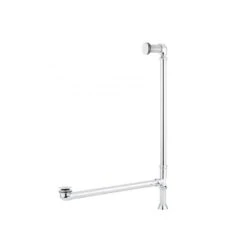 Signature Hardware Signature Hardware HP-004A-CP-U 1-1/2" Tub Drain With Ball Swivel Overflow, 30" Overflow, 24" Drain, 6" Tailpiece, Less Overflow Assembly, Chrome Finish
