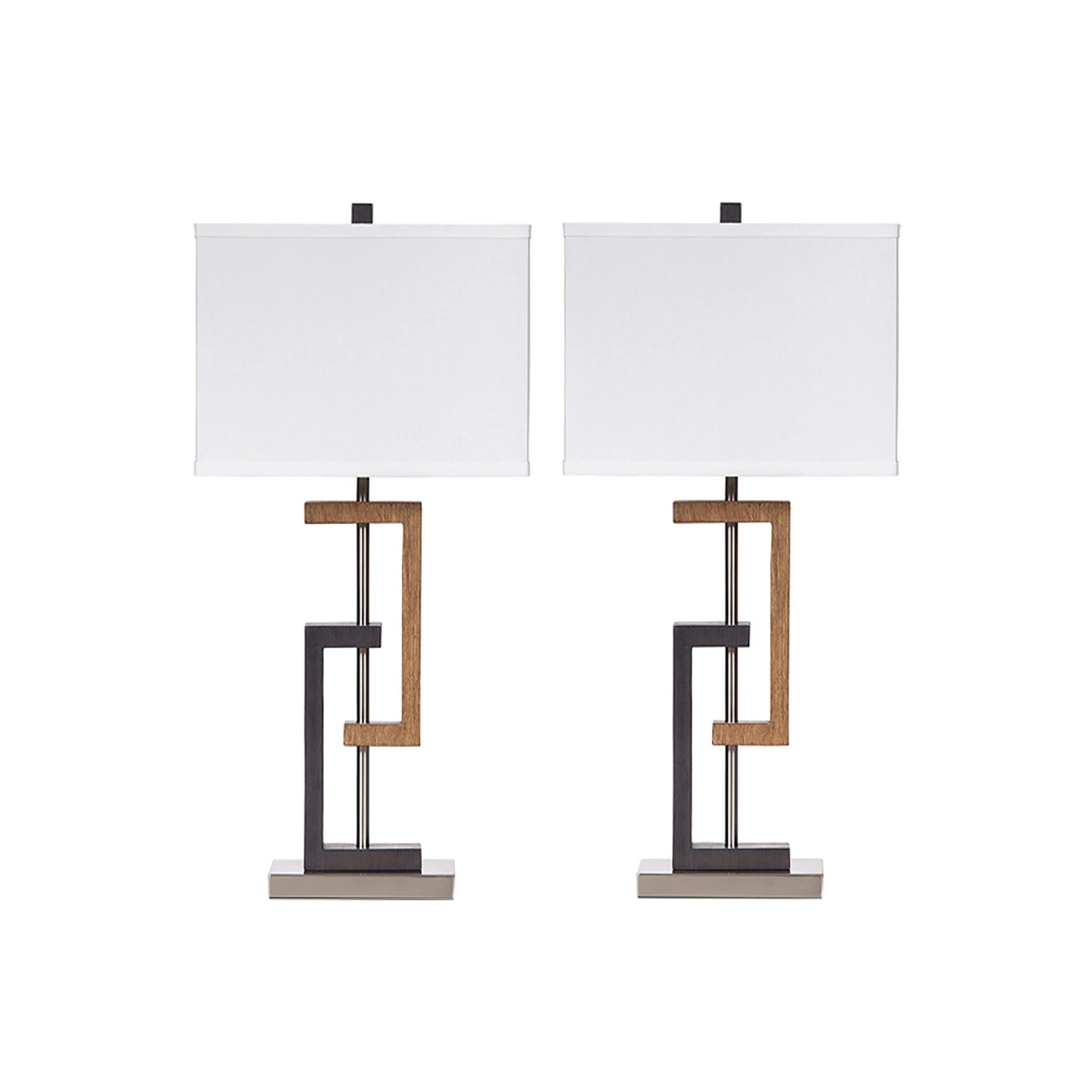 Signature Design By Ashley Signature Design By Ashley Syler 2-Pc. Plastic Table Lamp - BROWN SILVER ONE SIZE 2 Signature Design By Ashley Signature Design By Ashley Syler 2-Pc. Plastic Table Lamp - BROWN SILVER ONE SIZE - Image 2