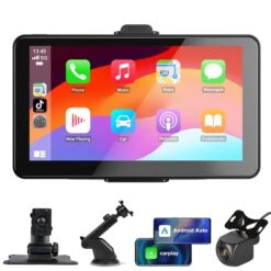 Hompow HOMPOW P703 Apple Carplay 7" HD Portable Wireless Apple Carplay & Android Auto Car Stereo