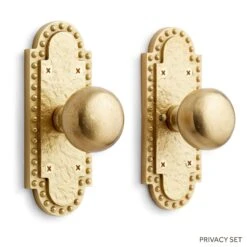 Signature Hardware Signature Hardware SH552147SB Roman-Brass Privacy Interior Door Set - Satin Brass