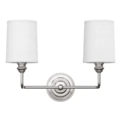 Signature Hardware Poplin 2-Light - Vanity Light - Polished Nickel