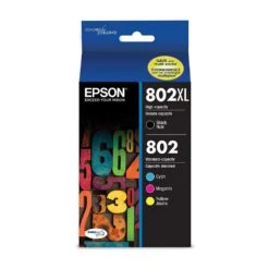 Epson® Epson Epson T802XL-BCS DURABrite Ultra Black High Capacity And Color Combo Pack Standard Capacity Cartridge Ink