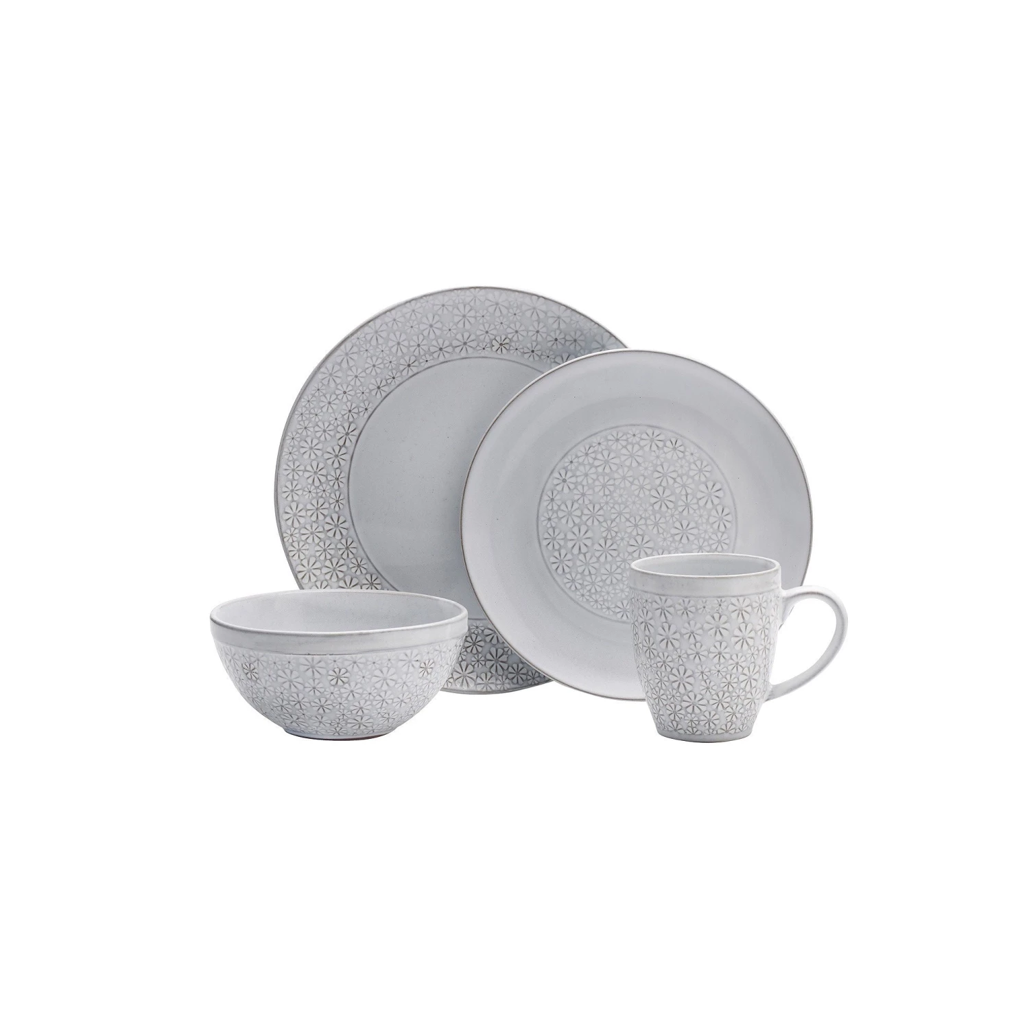 Pfaltzgraff Pfaltzgraff Blossom 16-Pc. Dinnerware Set - WHITE ONE SIZE 1 Pfaltzgraff Pfaltzgraff Blossom 16-Pc. Dinnerware Set - WHITE ONE SIZE