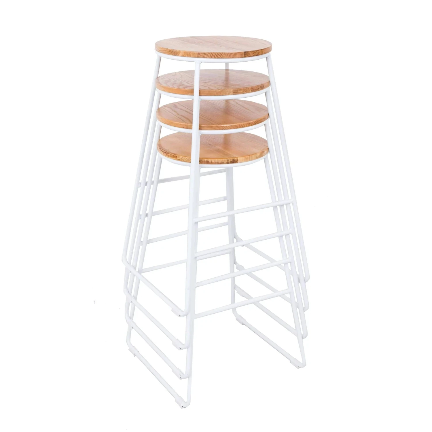 Mainstays Mainstays Backless Stool White 1 Mainstays Mainstays Backless Stool White