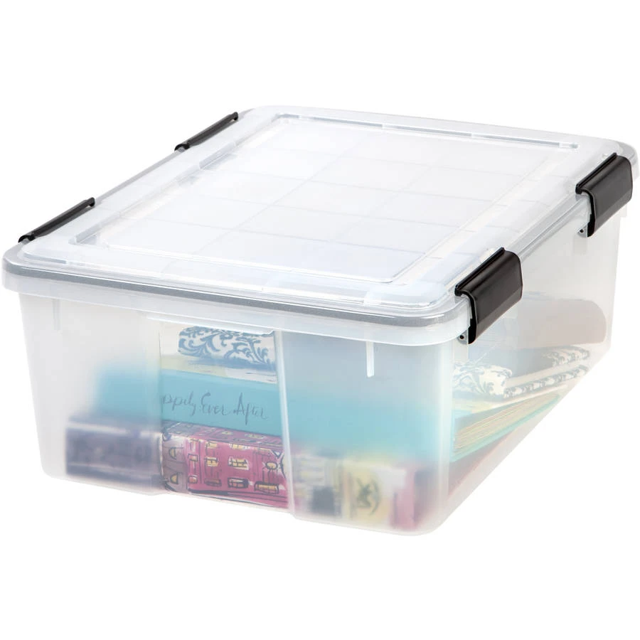 IRIS USA, Inc IRIS 30-Quart Weathertight Storage Box, Clear 5 IRIS USA, Inc IRIS 30-Quart Weathertight Storage Box, Clear - Image 5