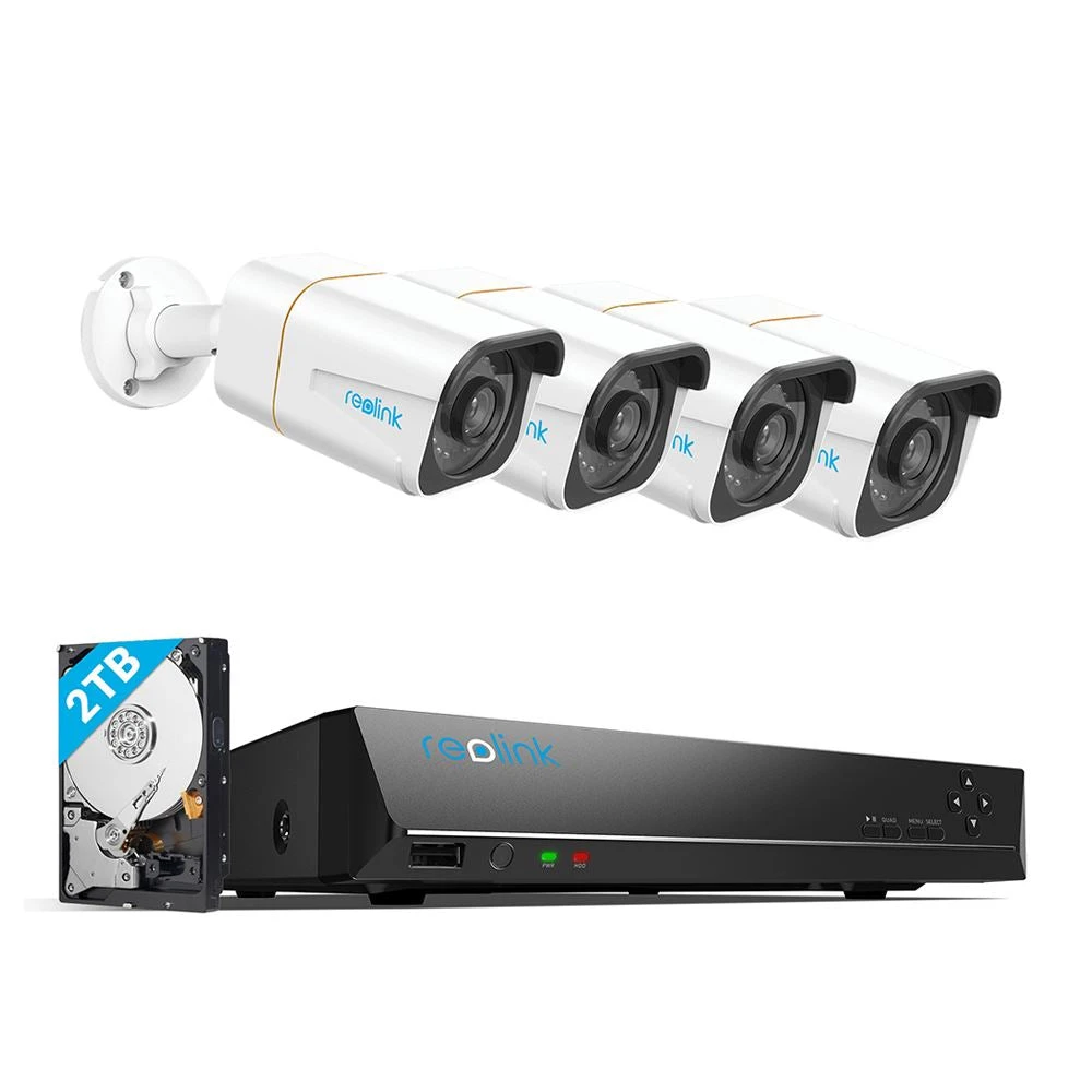 Reolink Reolink NVS8-10MB4-A NVS Series (B) 8 Channel 4xCameras Outdoor Wired 10MP Ultra HD 2TB Built-in HDD NVR Security System - White,Black 1 Reolink Reolink NVS8-10MB4-A NVS Series (B) 8 Channel 4xCameras Outdoor Wired 10MP Ultra HD 2TB Built-in HDD NVR Security System - White,Black