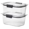 Rubbermaid Rubbermaid 2031962 Brilliance 4.7 Cup Medium Stain-Proof Food Storage Container, 2 Pack