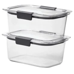 Rubbermaid Rubbermaid 2031962 Brilliance 4.7 Cup Medium Stain-Proof Food Storage Container, 2 Pack