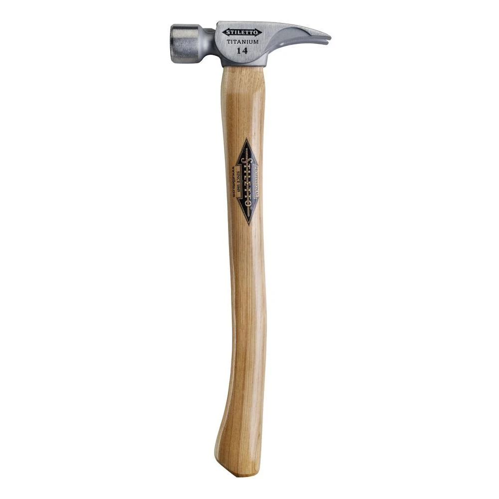Stiletto Stilletto TI14MC Titanium 14oz Milled Face Hammer W/18"Curved Hickory Handle 2 Stiletto Stilletto TI14MC Titanium 14oz Milled Face Hammer W/18"Curved Hickory Handle - Image 2