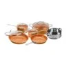 Gotham Steel Gotham Steel 1993 10-Piece Kitchen Set With Non-Stick Ti-Cerama Coating By Chef Daniel Green - Includes Skillets, Fry Pans, Copper