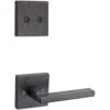 Kwikset Kwikset 973HFLSQT-11P Halifax Lever Non-Turning Dummy Interior Pack With Square Rose For Handlesets