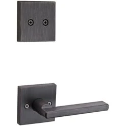 Kwikset Kwikset 973HFLSQT-11P Halifax Lever Non-Turning Dummy Interior Pack With Square Rose For Handlesets